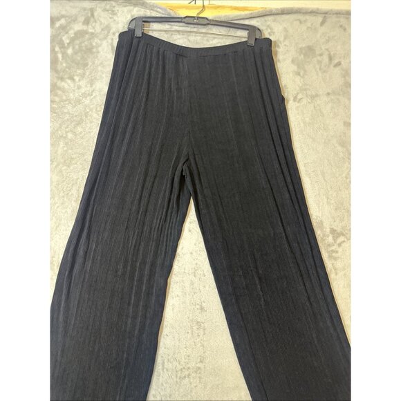 Chico’s Travelers Pants Women’s 3 XL 16 18 Black Ribbed Pull On Pockets Stretch - Picture 9 of 11